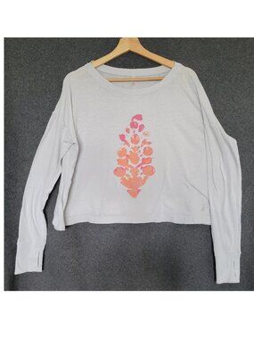 Free People Movement S Tee Pullover Graphic Inspire Buti Logo Long Sleeve Flowy